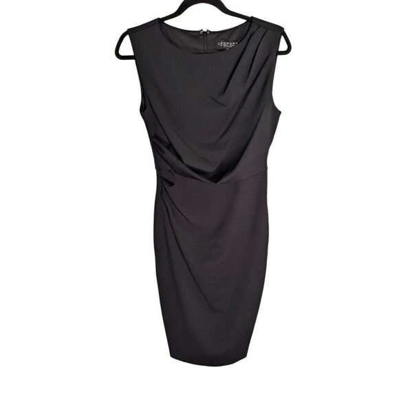 NWT Laundry by Shelli Seigal Sleeveless Jewel Neck Black Cocktail Dress Women's - Picture 1 of 5